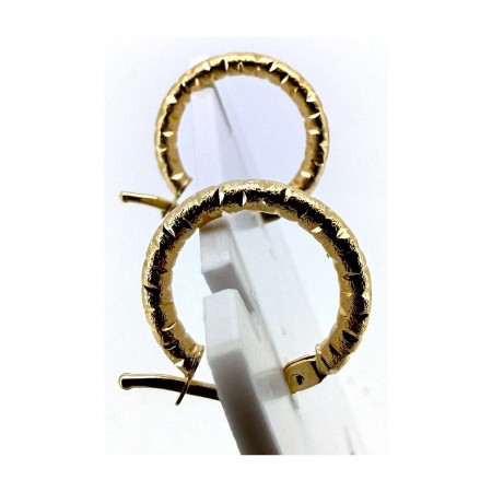 Pendientes aros lisos de oro 18k